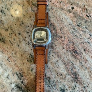 Men’s Leather Fossil Watch